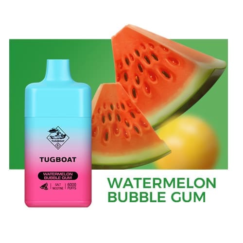 Tugboat Box Watermelon Bubble Gum - Disposable Vape 6000 Puffs in Dubai, UAE, Abu Dhabi, Sharjah